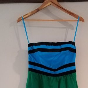 The Limited Color Block Strapless Dress